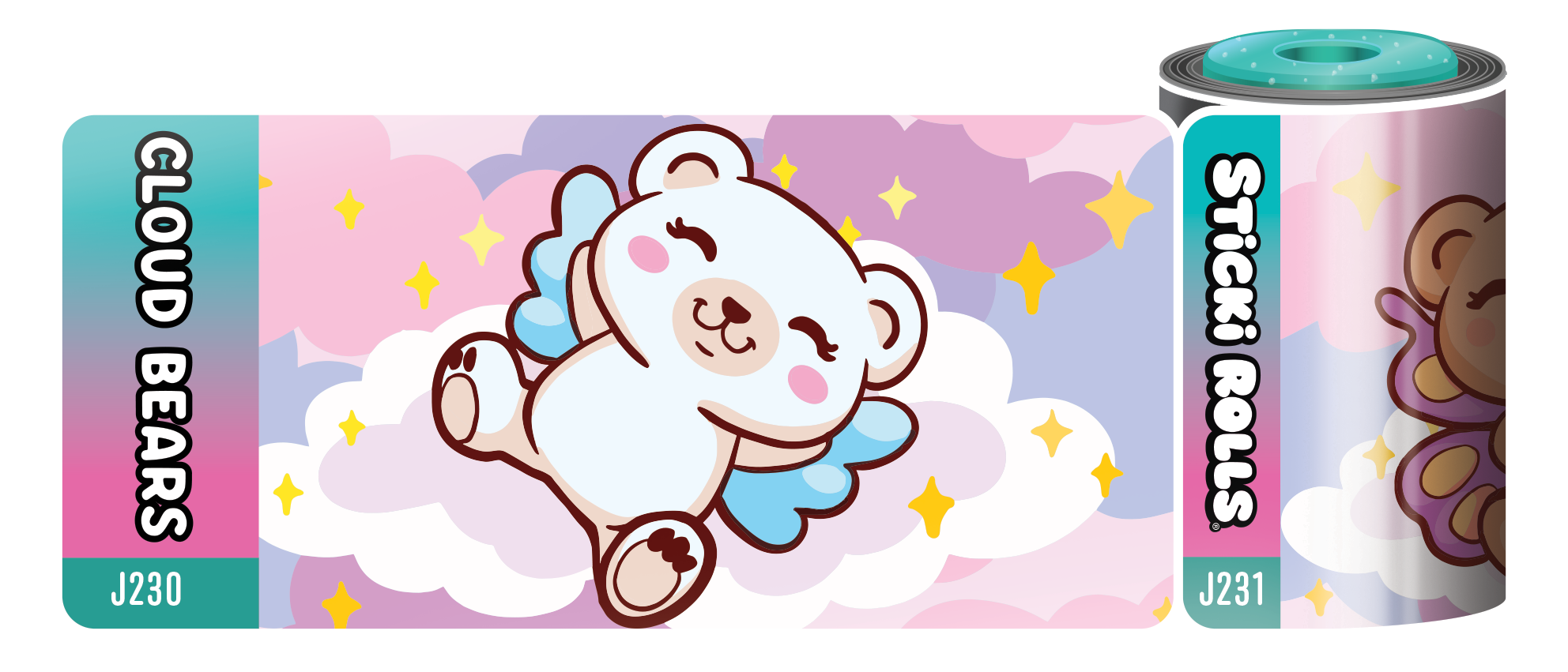 J023 Erin's First Stickies Cloud Bears